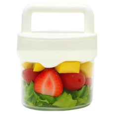 빅벅 샐러드 런치 1단 밀폐용기 360ml, 화이트, 1개