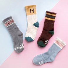 cocoB Dorothy 孩童印花防滑長襪 4雙組