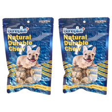 Boneplus 鱈魚皮骨結, 天然耐嚼，適用於18週以上幼犬、成犬及老犬, 煙燻, 60g, 2包