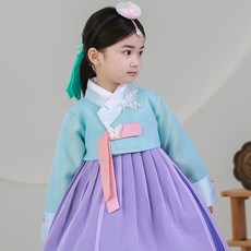 HARANG HANBOK 女童智柔朗韓服短上衣 + 裙子套組