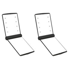 LED摺疊鏡, 黑色, 2個