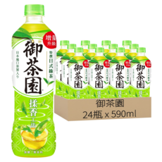 御茶園 特撰日式綠茶 無糖, 590ml, 24瓶