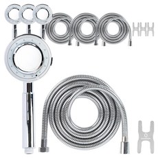 HOMEDAUM 三功能按摩花灑+2m花灑軟管, 4組, 單色