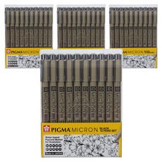 Pigma Micron 代針筆 10入組, 黑色, 4套