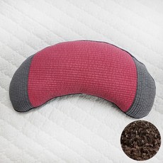 Sarang Yegam 防滑半月形蕎麥枕, 粉紅色, 1個