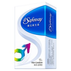Safeway 無感超薄型衛生套, 15個, 1盒