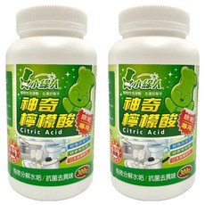 小綠人 神奇檸檬酸, 超強去漬力 除垢好幫手 安心洗淨, 300g, 2罐