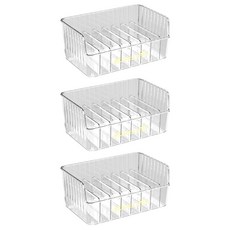 橡合杉 家用多功能調味品分格/油鹽醬醋儲物收納盒, 透明色, 3個