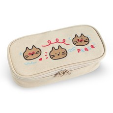 ICONIC 塗鴉大容量筆袋, 1個, 01 奶油米色