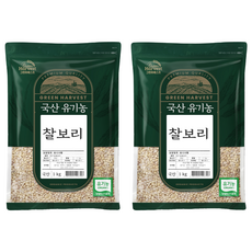 두보식품 국산 유기농 찰보리, 1kg, 2개