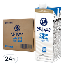 연세우유 무항생제 목장우유, 24개, 730ml