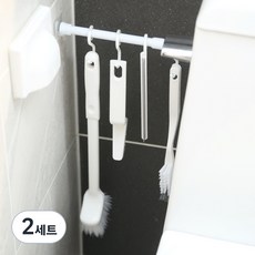 Sort-it 多用途伸縮桿浴室清潔刷7件組, 2套, 白色