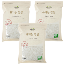 초록숟가락 유기농 찹쌀, 1kg, 3개