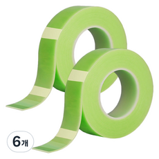 알로데 컬러 나노 매직 양면테이프 5cm x 3m, TYPE16 그린, 6개
