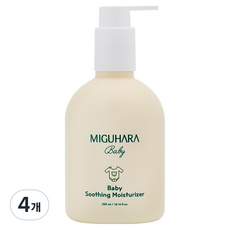 미구하라 베이비 수딩 모이스처라이저 로션, 300ml, 4개