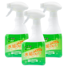 一滴淨 水垢清潔劑 (快速除垢、清新柚香、衛浴清潔), 500ml, 3瓶