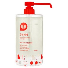 B&B 嬰兒食器適用蔬果洗碗盤洗潔精, 1L, 1瓶
