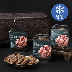 송추가마골 순수 양념돼지구이 선물세트 (냉동), 700g, 3팩
