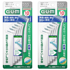 SUNSTAR 三詩達 G.U.M 官方直營 牙周護理L型牙間刷 SSS1, 10支, 2組