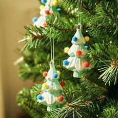 크리스마스 오너먼트 트리장식 3D 토이, 혼합색상, 3개