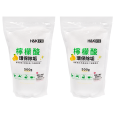 H&K 家居 檸檬酸, 環保除垢, 500g, 居家清潔/馬桶去垢/不銹鋼清潔, 2袋