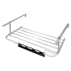 巧巧 陽台窗戶不繡鋼晾曬架, 銀色