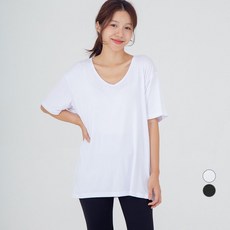 CARET 女款飄逸寬鬆V領短袖T恤