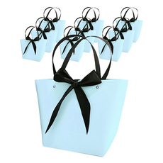 Maket Gamseong 黑色緞帶禮物袋, 天空藍