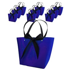 Maket Gamseong 黑色緞帶禮物袋, 海軍藍