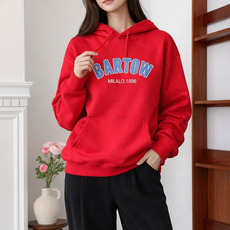 라라온 여성용 레터링 긴팔 후드 티셔츠 TSP1271