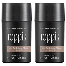 TOppiK 增髮纖維 12g, 淺棕 MEDIUN BROWN, 2瓶
