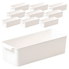 이즈리빙 팬트리 바스켓 깊은형, 아이보리, 10개