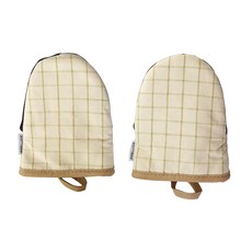 PRELUDE 格紋隔熱手套, 象牙, 2個