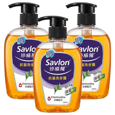 Savlon 沙威隆 台灣公司貨 抗菌洗手露, 3瓶, 280ml