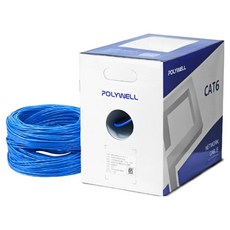 POLYWELL 寶利威爾 CAT6 UTP 網路線箱線, 305m, PW15-W59-B003, 1個