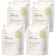 심플리오 어니스트 주방세제 리필용 숲속향, 900ml, 4개