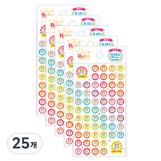 쁘띠팬시 영문쿠룸이 칭찬스티커 DA5286, 25개, 혼합색상