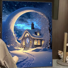 鑽石畫 30 x 40cm, 北歐雪景, 1個