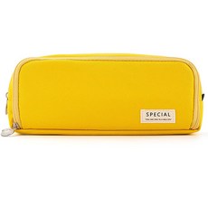 泰坦拉鍊大容量鉛筆盒, 1個, 黃色