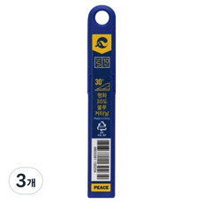 피스코리아 30도 블루 커터 칼날 10p, 3개