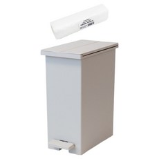 프로메이드 모드 양문형 무소음 페달 종량제 호환 휴지통 20L, 라이트그레이