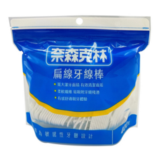 奈森克林 扁線一般牙線棒, 400支, 1包