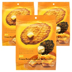 奶油焦糖薄燒華夫脆餅, 3袋, 100g