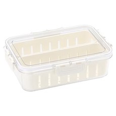 生活采家 手提加厚分格瀝水保鮮盒 扁款2分格 耐溫-20℃~60℃, 24 x 17 x 7cm 417g 1.3L, 24 x 17 x 7cm 417g 1.3L, 1個