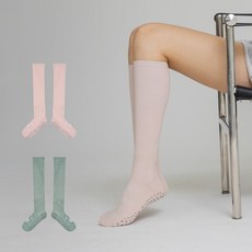 STUDIO SOCKSTOP 女性用壓縮防滑壓力緩衝及膝襪2雙組