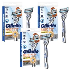 Gillette 吉列 正品 SkinTech 動力刮鬍刀, 3個, 1入