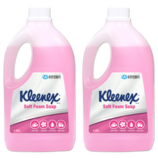 크리넥스 소프트 폼 솝 핸드워시 그린플로랄향, 1.95L, 2개