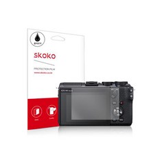 스코코 캐논 미러리스 EOS M6 Mark2 올레포빅 액정보호 필름 2매입, 1세트
