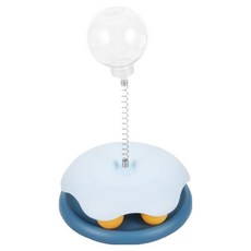 JDS 貓咪漏食遊樂轉盤 逗貓棒, 藍色, 1套