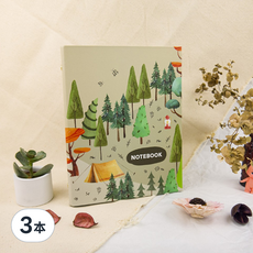 conifer 綠的事務 柔伊插畫系列孔夾, 露營趣 綠色, 3本